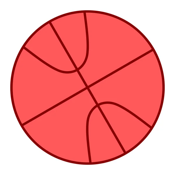 Basketbol Topu Ikonu Beyaz Arkaplanda Izole Edilmiş Web Tasarımı Için — Stok Vektör