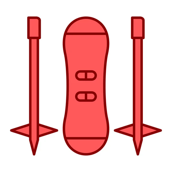 Snowboard Vektor Illustration Einfaches Design — Stockvektor