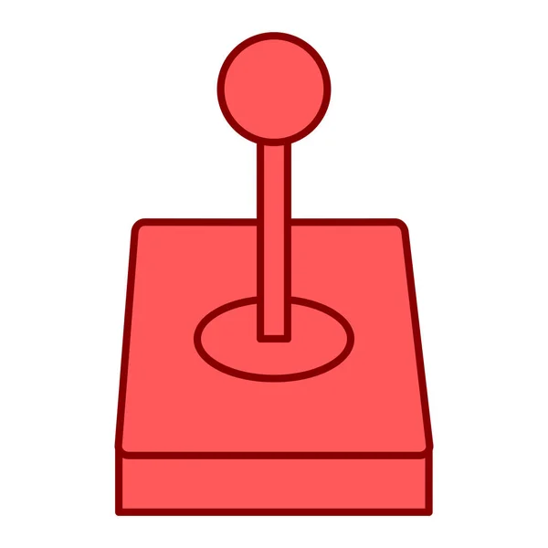 Joystick Avec Icône Broche Sur Fond Blanc Style Ligne Illustration — Image vectorielle