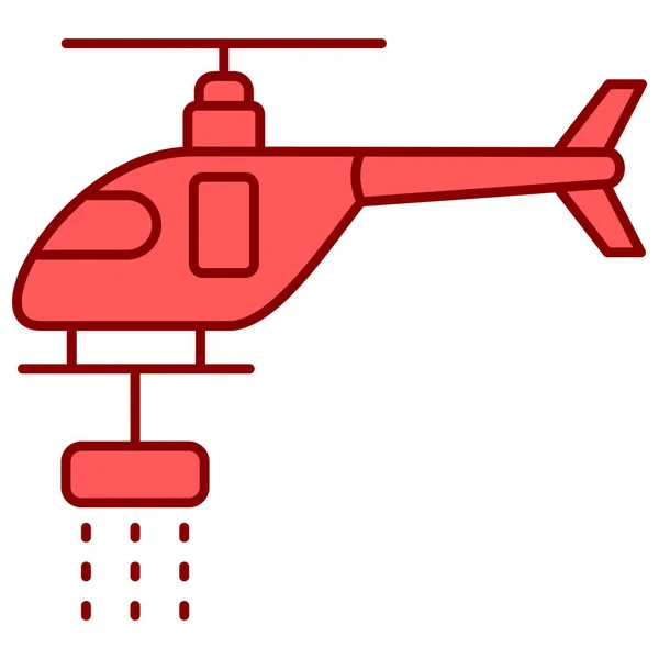 Elicottero Icona Web Semplice Illustrazione — Vettoriale Stock