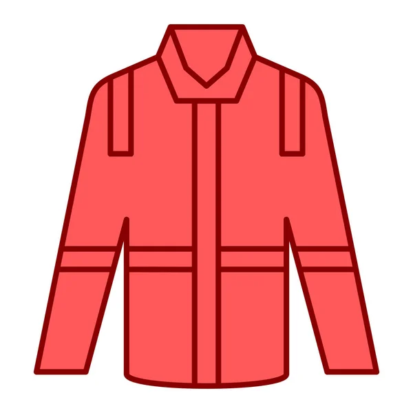 Icône Veste Rouge Illustration Simple Symbole Vectoriel Vêtements Pour Conception — Image vectorielle