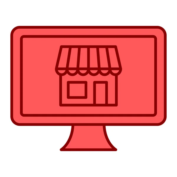 Store Shop Icon Vector Illustration — Stock Vector