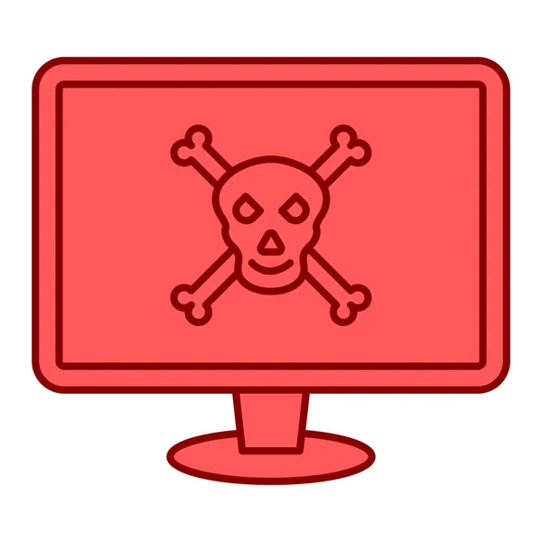Computer Monitor Virus Icon Vector Illustration Design — Stock vektor