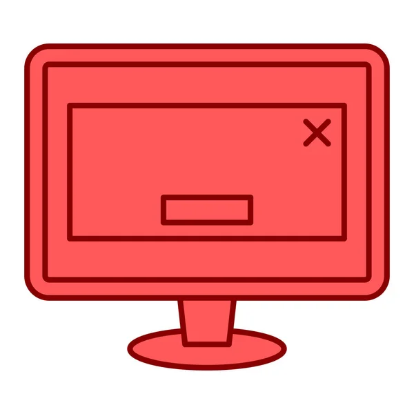 Icono Del Monitor Ordenador Ilustración Vectorial — Vector de stock