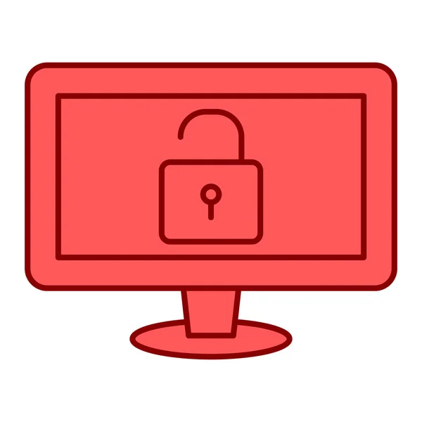 Padlock Icon Vector Illustration — Stock Vector