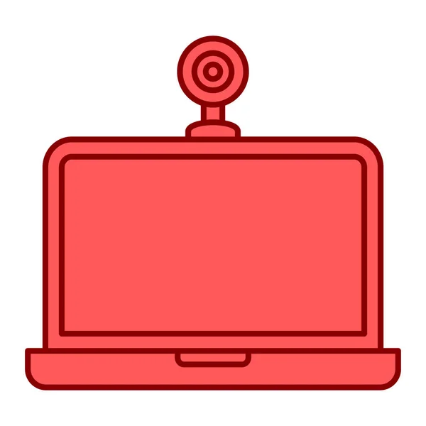 Laptop Video Camera Vector Illustration Design — ストックベクタ