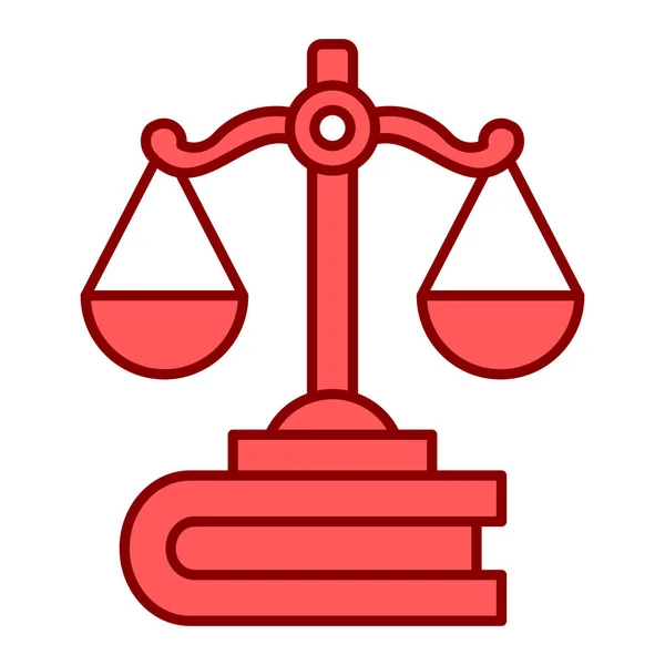 Koncepcja Prawa Sprawiedliwości Reprezentowana Przez Ikonę Równowagi Ilustracja Wektora — Wektor stockowy