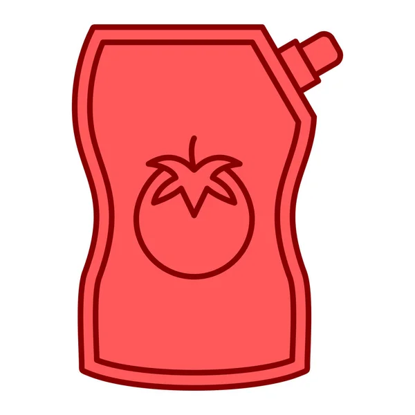 Ketchup Web Ikona Prosta Ilustracja — Wektor stockowy