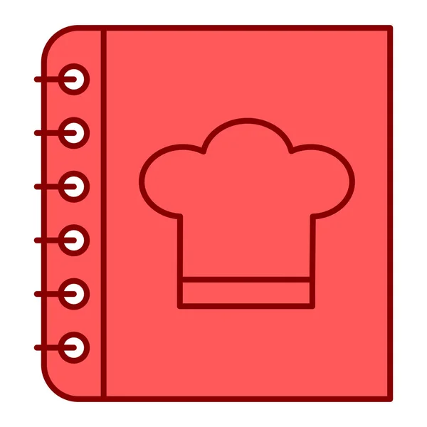 Chapeau Chef Sur Icône Livre Illustration Vectorielle — Image vectorielle