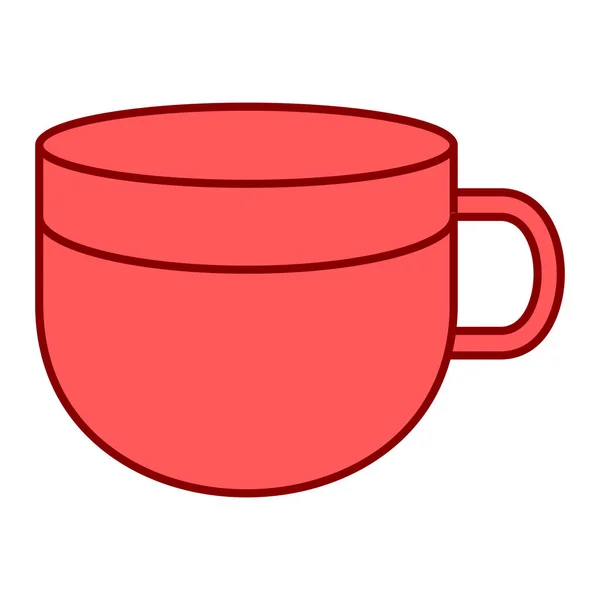 コーヒーカップのアイコン ウェブ用のティーマグカップのアイコンの概略図 — ストックベクタ