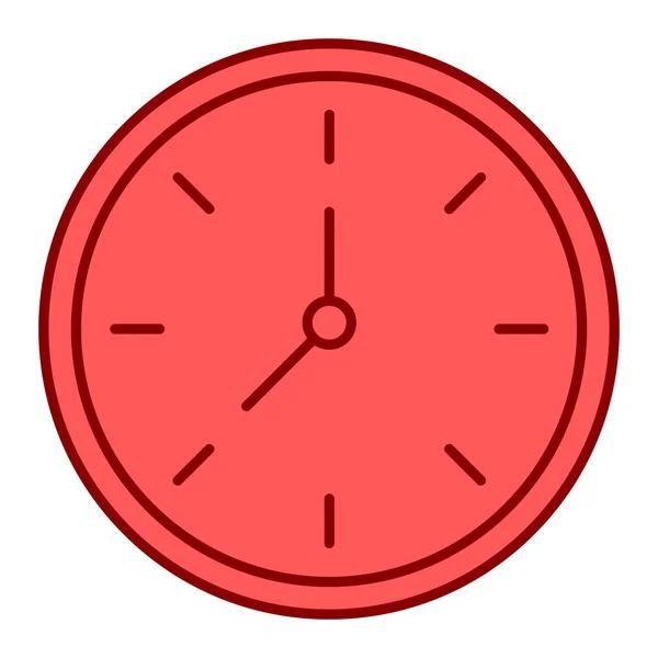 Часы Значок Плоский Дизайн — стоковый вектор
