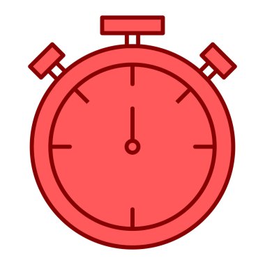 Kronometre simgesi. Web için kronometre vektör simgelerinin düz çizimi