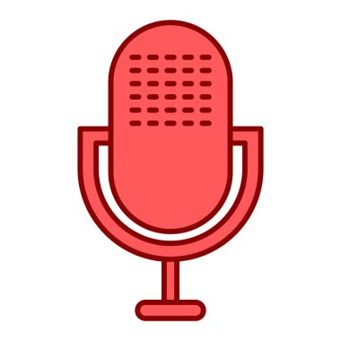mikrofon simgesi vektör illüstrasyonu