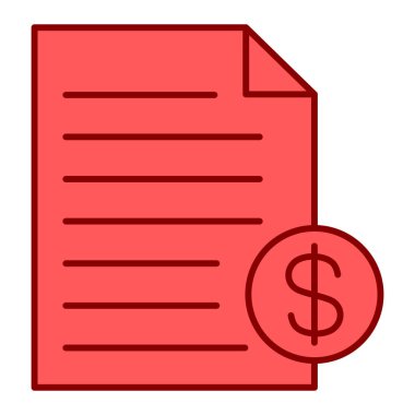 Fatura. Web simgesi basit illüstrasyon