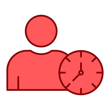 Zaman yönetimi simgesi vektör illüstrasyonu