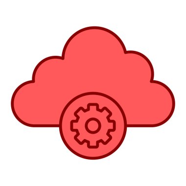 Bulut hesaplama teknolojisi vektör çizimi