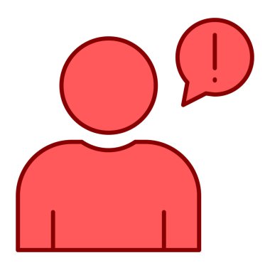 Konuşma kabarcığı vektör çizimi olan adam