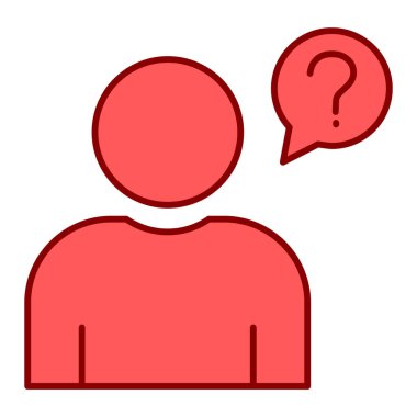 Soru işareti vektör illüstrasyon tasarımı olan adam