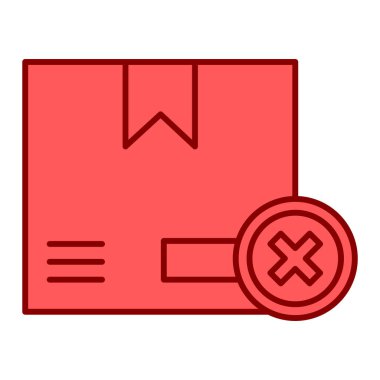 Bir kutu simgesinin vektör illüstrasyonu