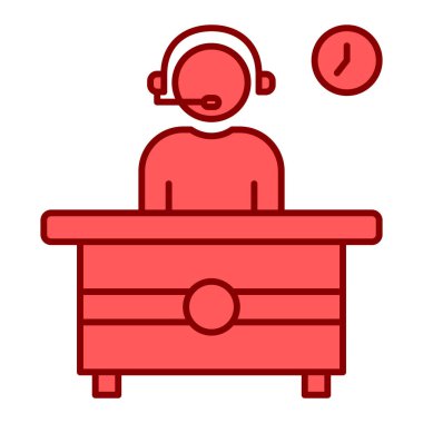 Çağrı merkezi ikon vektör illüstrasyonu