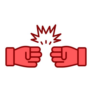 Yumruk simgesi. El çizimi çizimi çizimi. izole vektör işareti sembolü