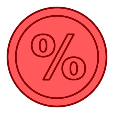 yüzde indirim simgesi vektör illüstrasyonu