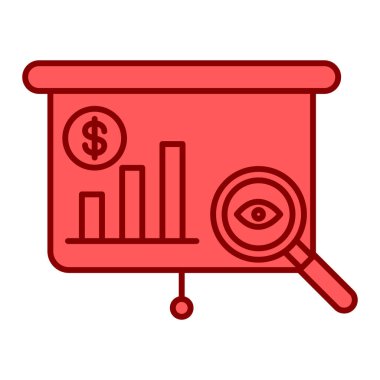 Dolar işareti simgesi vektör çizimi olan işletme büyüme grafiği