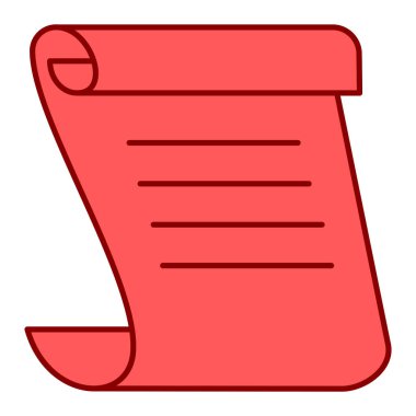 Belge satırı simgesinin vektör illüstrasyonu.