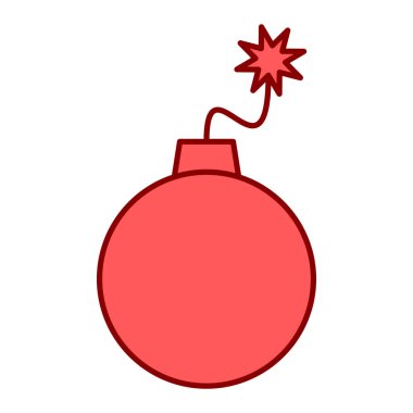 Bomba ikonu. Web için dinamit vektör simgelerinin düz çizimi