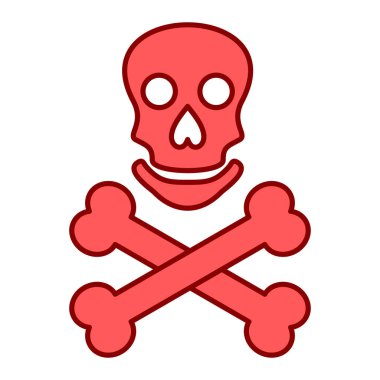 çapraz kemikli kafatası ve kemik vektör illüstrasyon tasarımı