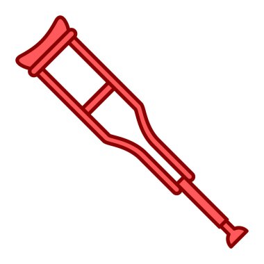 Koltuk değneği simgesi, web simgesi basit illüstrasyon