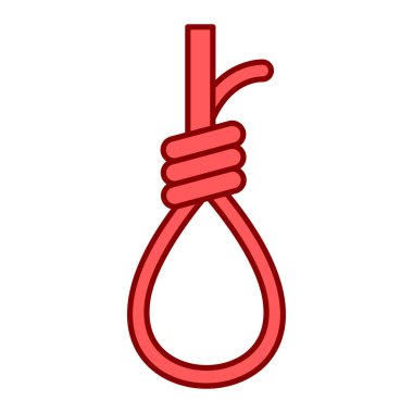 İp simgesi. Web için dikenli tel vektör simgelerinin düz çizimi