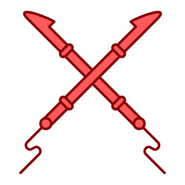 Çapraz kılıç ikonu. vektör illüstrasyonu