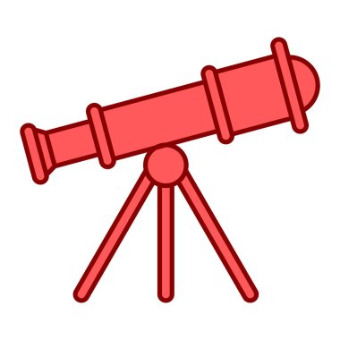 Teleskop simgesi. ağ için dürbün vektör simgelerinin karikatür çizimi