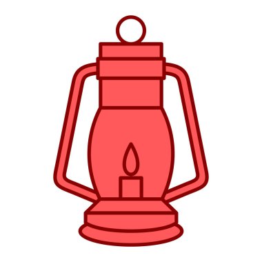 Gazyağı lambası. Vektör illüstrasyonu