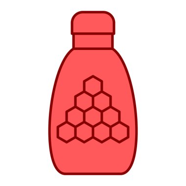 Bal kavanozu ikonu. Bal peteği vektörü sembolü borsa koleksiyonunun karikatür çizimi