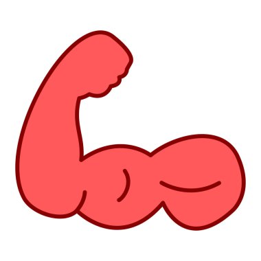 Kas simgesi. Web için vücut geliştirici vektör simgelerinin düz çizimi