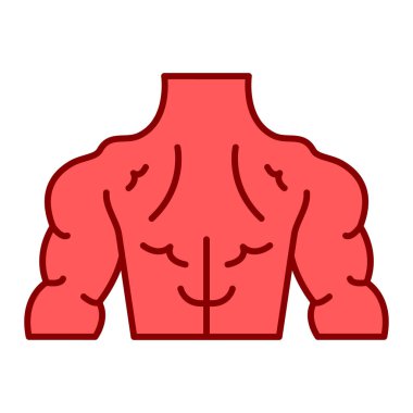 İnsan vücudu simgesi. ağ için kas vektörü sembolünün özet çizimi