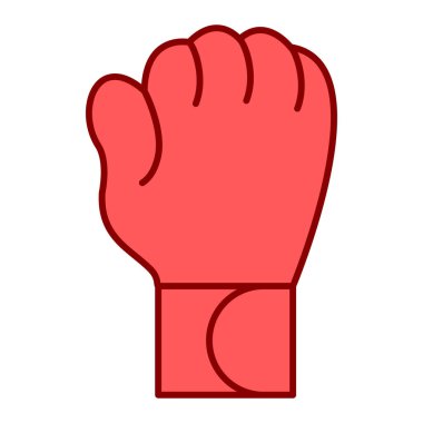 Boks eldiveni ikonu. Beyaz arkaplanda izole edilmiş web tasarımı için spor vektör illüstrasyon sembolü