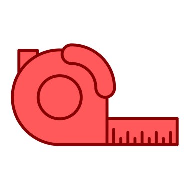 mezura simgesi. Web için yapı aracı vektör simgelerinin özet çizimi