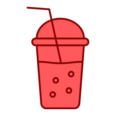 Soda ikonu. Beyaz arkaplanda izole edilmiş web tasarımı için kola içecek vektör simgelerinin ana hatları