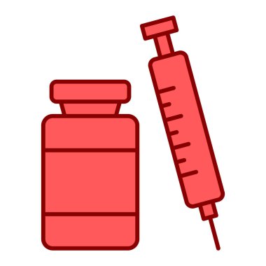medical syringe with blood vector illustration design