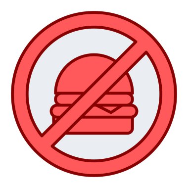 Yemek yok, tabela yasak, illüstrasyon