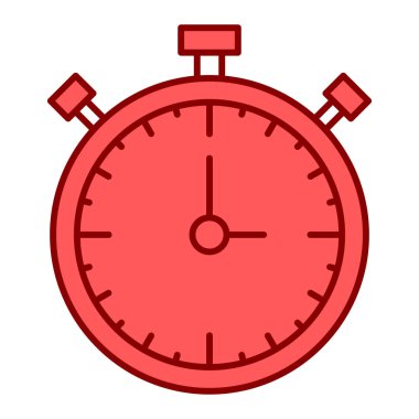 Kronometre simgesi. Web için kronometre vektör simgelerinin düz çizimi