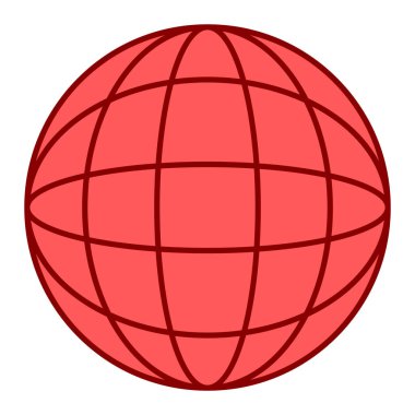 Dünya ikonu. küresel küre. vektör illüstrasyonu