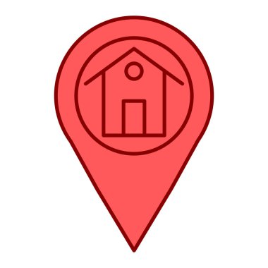 konum pin simgesi vektör illüstrasyonu