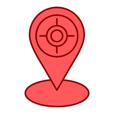 gps navigasyon simgesi vektör çizimi