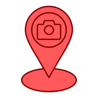 konum pin simgesi vektör illüstrasyonu