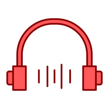 kulaklık simgesi vektör illüstrasyonu