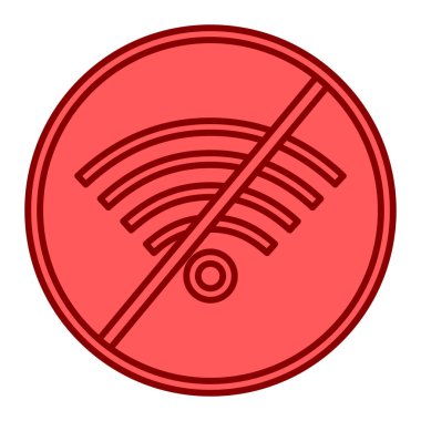 Kablosuz modern simgenin vektör illüstrasyonu